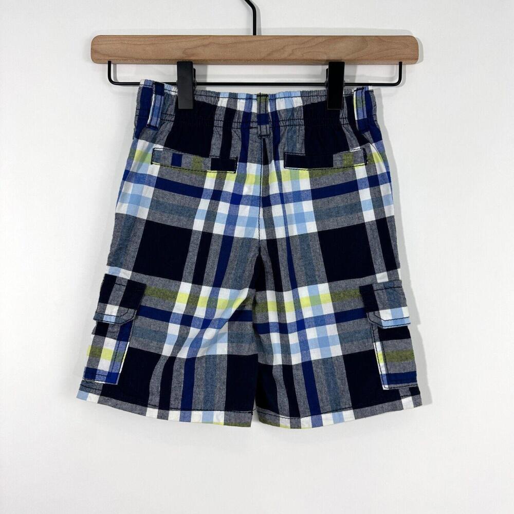 Gymboree Toddler Boy’s Size 4T Blue Plaid Print Casual 100% Cotton Shorts New - Picture 6 of 6